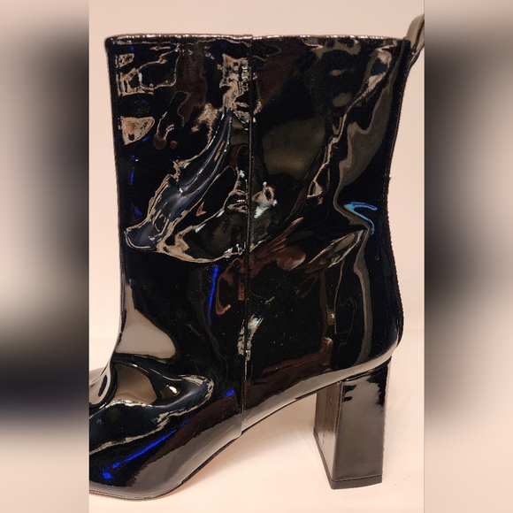 Good American Square Toe Bootie in Black Patent leather Sizes 5.5 And 7 - Picture 8 of 13
